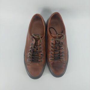 Frye Men's 'Grant' brown leather trainers with a black sole Size 11